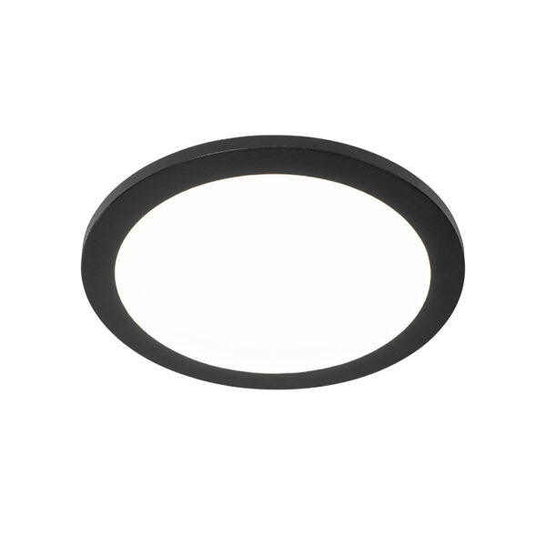 Mennyezeti lámpa fekete 30 cm LED-del
