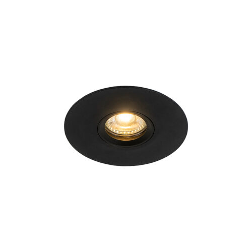 Modern beépíthető spotlámpa fekete 12 cm - Buco