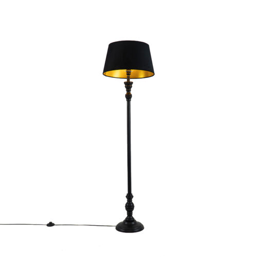 Állólámpa 45 cm-es búrával fekete