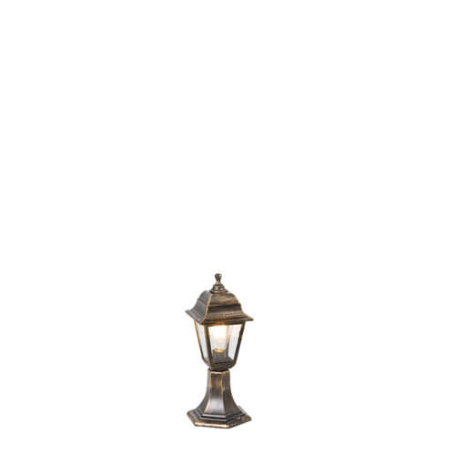 Klasszikus kültéri oszloplámpa arany 44 cm IP44 - Capital