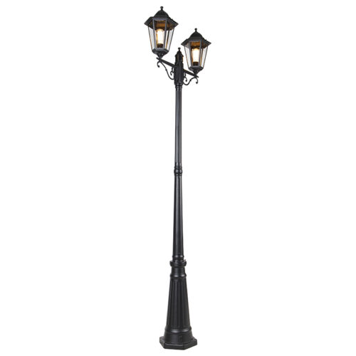 Fekete kültéri lámpa 220 cm 2-lámpás IP44 - Havana