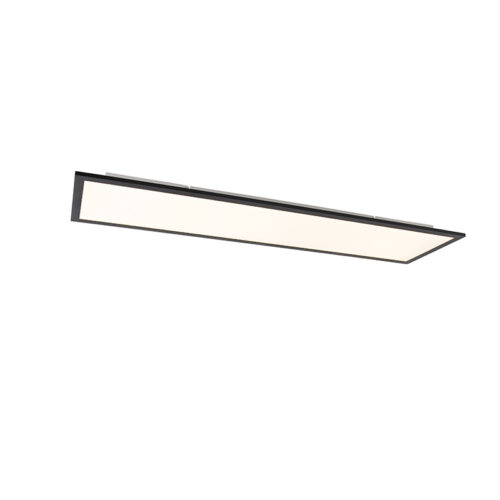 Modern mennyezeti lámpa fekete 120 cm beépített LED-del