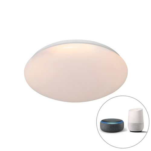 Okos modern mennyezeti lámpa fehér 38 cm LED-del és RGB-vel - Iene