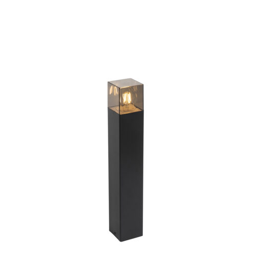 Kertállólámpa fekete 50 cm IP44 füstüveggel - Denmark