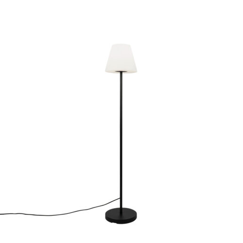 Okos modern kültéri állólámpa fekete búrával