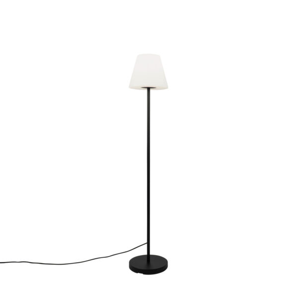 Okos modern kültéri állólámpa fekete búrával