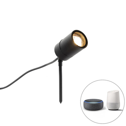 Okos modern tüskespot fekete IP44 WiFi-vel GU10 - Solo