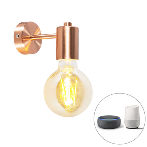 Okos art deco fali lámpa réz G95 WiFi izzóval - Facil
