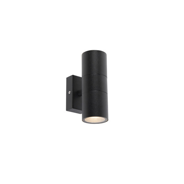 Okos kültéri fali lámpa fekete IP44 2 wifi GU10 - Duo