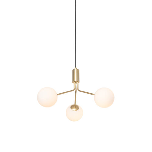 Art Deco lógólámpa arany opál üveggel 3-lámpás - Coby