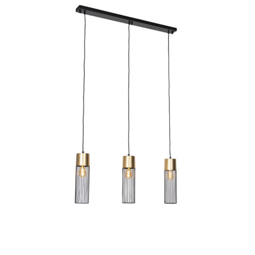 Design lógólámpa fekete arannyal 3-lámpás - Maura