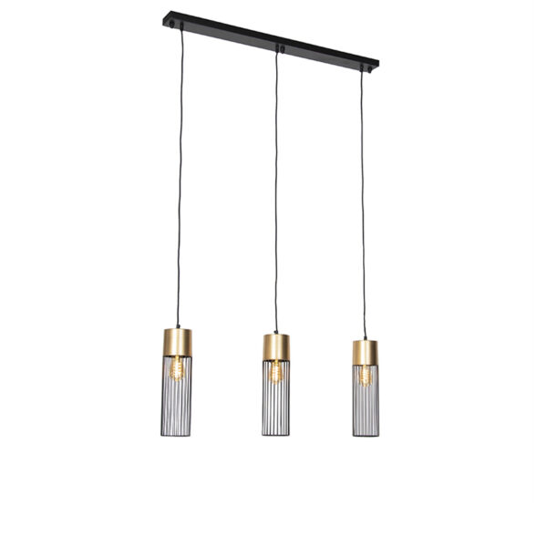 Design lógólámpa fekete arannyal 3-lámpás - Maura