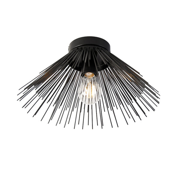 Art Deco mennyezeti lámpa fekete - Broom