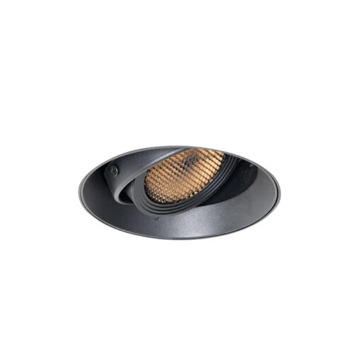 Modern beépíthető reflektor fekete GU10 AR70 kerek keret nélküli - Oneon Honey