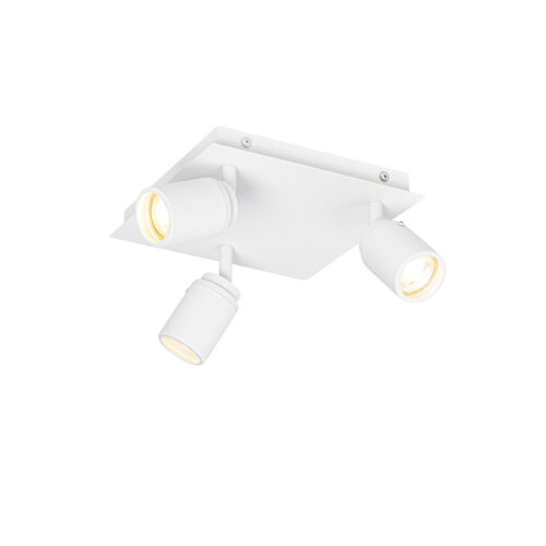 Modern fürdőszoba reflektor fehér négyzet alakú 3-lámpás IP44 - Ducha