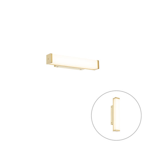Fürdőszoba fali lámpa sárgaréz 32 cm LED-del IP44 - Cascada