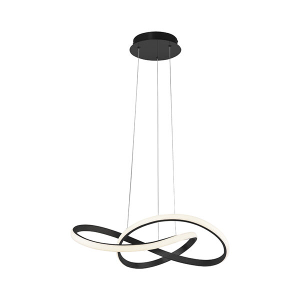 Függőlámpa fekete 57 cm 3 fokozatban szabályozható LED-del - Viola Due