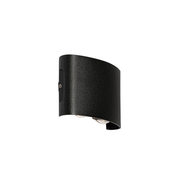 Kültéri fali lámpa fekete LED-del 4-lámpás IP54 - Silly