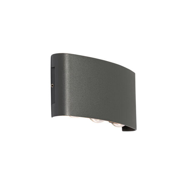 Kültéri fali lámpa sötétszürke LED-del 6 lámpás IP54 - Silly