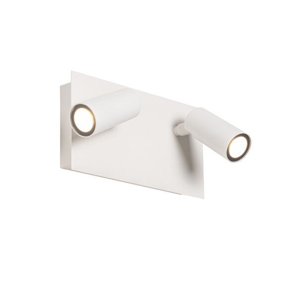 Modern kültéri fali lámpa fehér LED-del 2-lámpás IP54 - Simon
