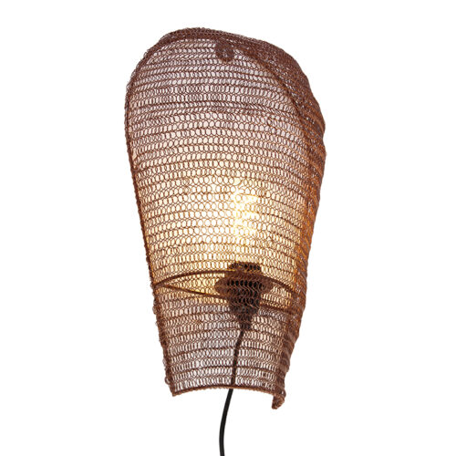 Keleti fali lámpa bronz 45 cm - Nidum
