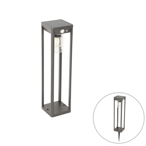 Kültéri állólámpa sötétszürke 40 cm LED-del és dimmelhető fényforrással napelemes - Sonne