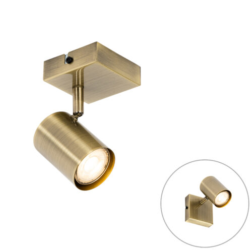 Modern spotlámpa bronz állítható négyzet alakú - Jeana