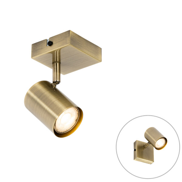 Modern spotlámpa bronz állítható négyzet alakú - Jeana