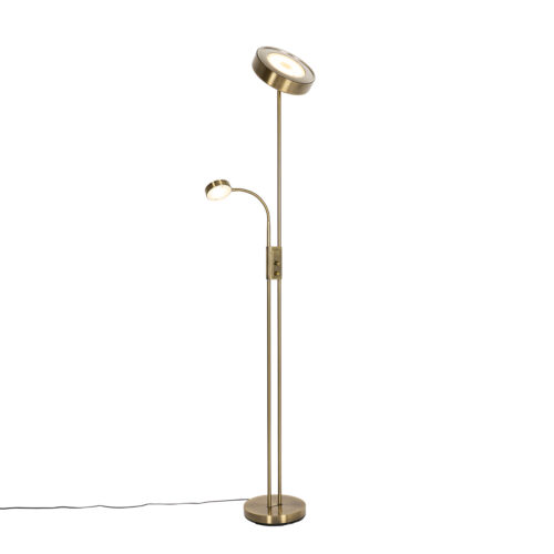 Állólámpa bronz LED-del és dimmerrel
