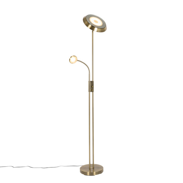 Állólámpa bronz LED-del és dimmerrel