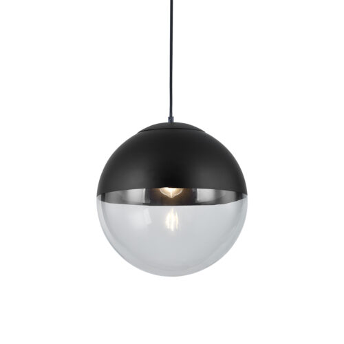 Retro lógólámpa fekete tiszta üveggel 35 cm - Eclipse