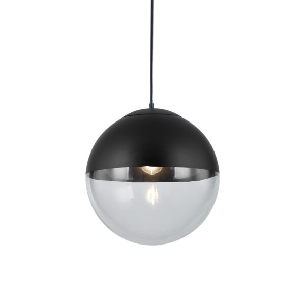 Retro lógólámpa fekete tiszta üveggel 35 cm - Eclipse