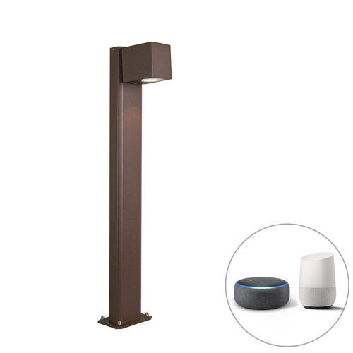 Okos kültéri állólámpa 65 cm rozsdabarna IP44 WiFi-vel