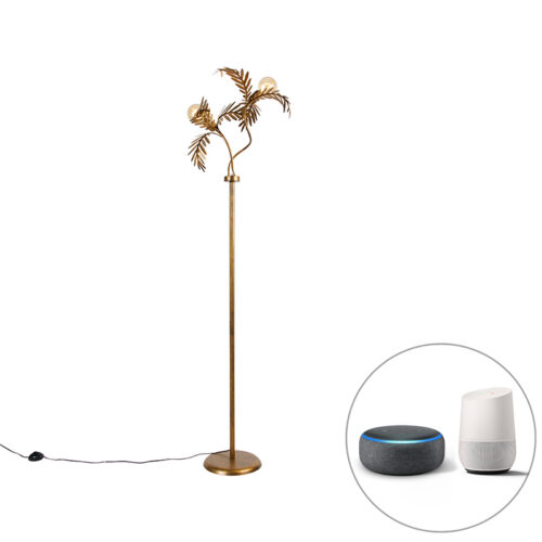 Okos állólámpa arany 187 cm 2 WiFi G95-ös izzóval - Botanica