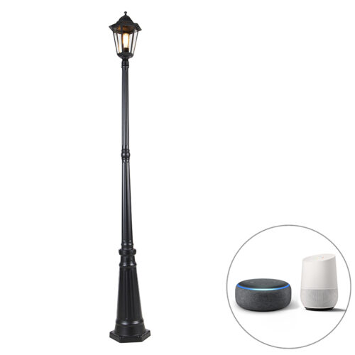 Okos kültéri lámpa fekete 200 cm IP44 Wifi ST64 - Havana
