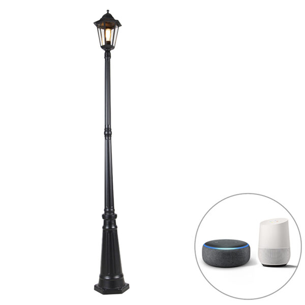 Okos kültéri lámpa fekete 200 cm IP44 Wifi ST64 - Havana
