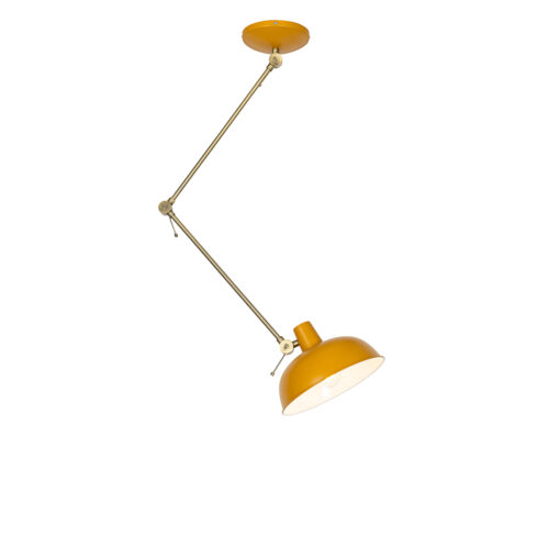 Retro mennyezeti lámpa sárga bronzzal - Milou