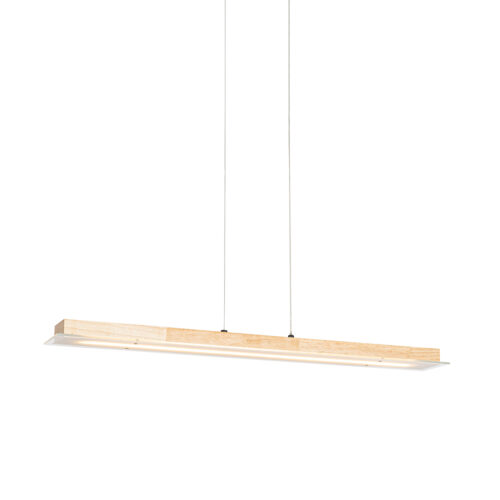 Rusztikus fa lógólámpa LED-del és érintős fényerő-szabályzóval - Platina