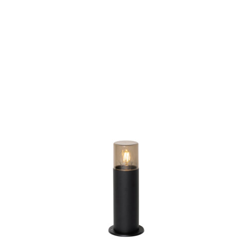 Álló kültéri lámpa fekete füstös árnyékolóval 30 cm IP44 - Odense