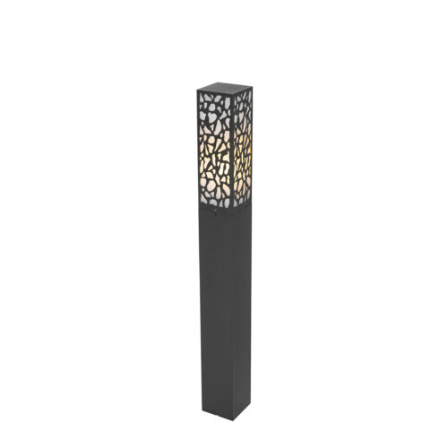 Modern kültéri oszlop lámpa fekete 90 cm IP44 - Nicole