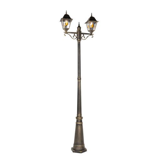 Vintage kültéri lámpa antik arany 240 cm 2 lámpás - Antigua