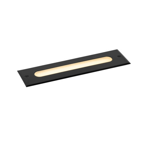 Modern fekete talajspot 30 cm LED-del