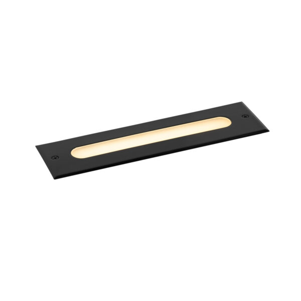 Modern fekete talajspot 30 cm LED-del
