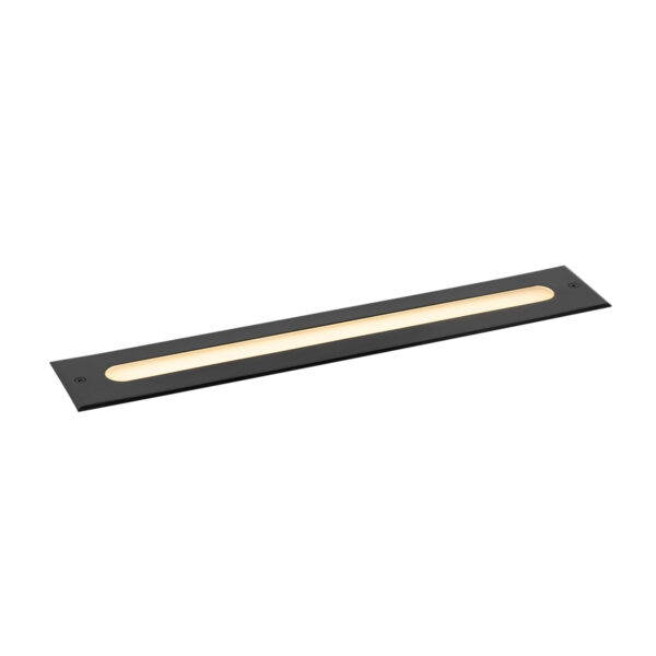 Modern talajszpot fekete 50 cm LED-del