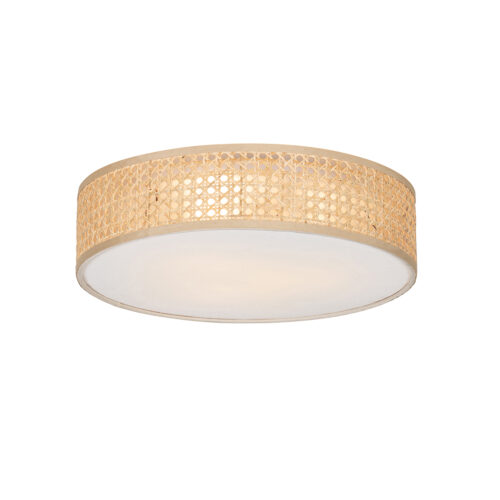 Keleti mennyezeti lámpa rattan 40 cm 3-lámpás - Tromma
