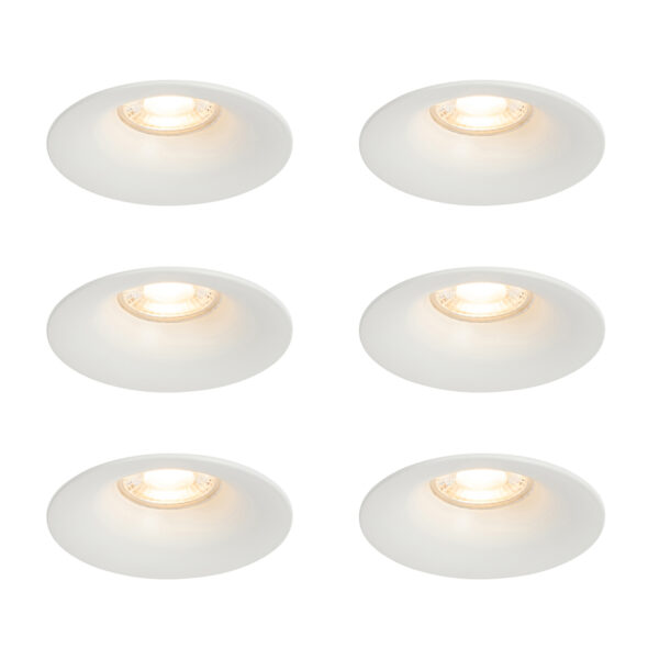 6 db fehér GU10 beépíthető spotlámpa szett 50 mm - Gijs