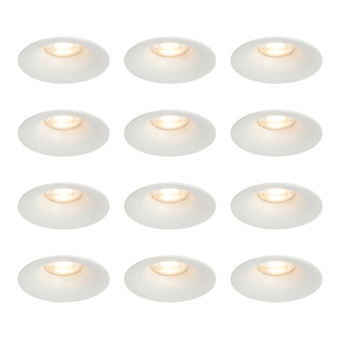 12 db-os beépíthető spotlámpa szett fehér GU10 50 mm - Gijs