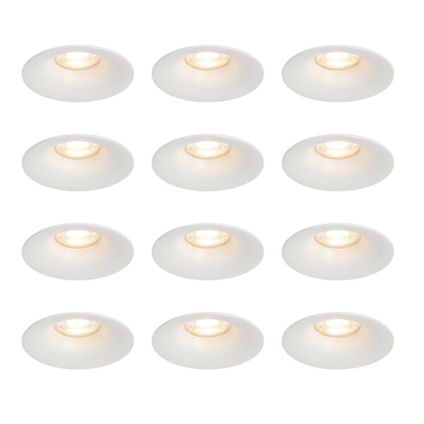12 db-os beépíthető spotlámpa szett fehér GU10 50 mm - Gijs