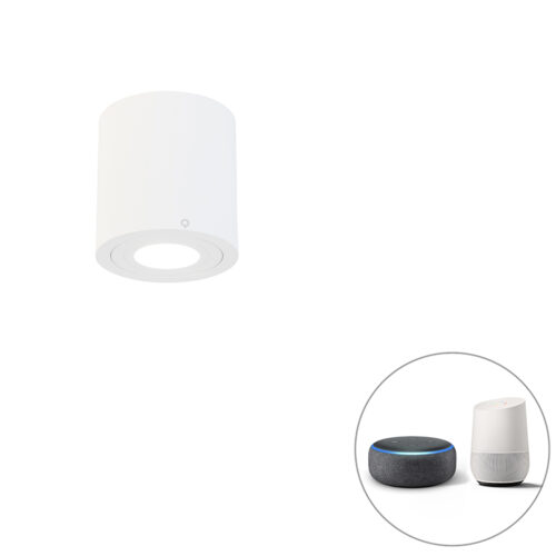 Okos fürdőszoba reflektor fehér kerek IP44 Wifi-vel GU10 - Capa
