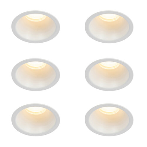 6 db fehér GU10 beépíthető spotlámpa szett 35 mm IP44 - Dept
